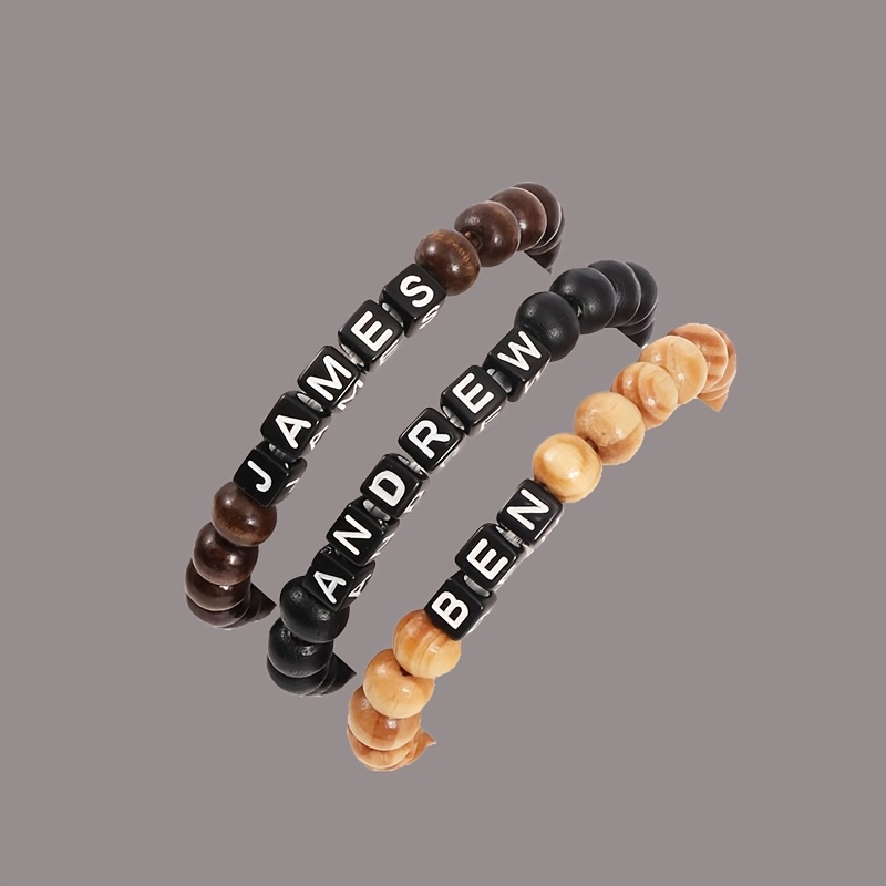 Custom Bracelet Set with Vintage Creative Stacked Design